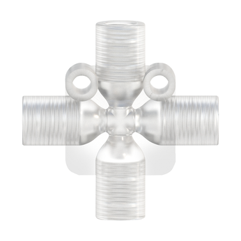 Image of a Female thread cross adapter for 1/4-28 (pack of 5) - PP