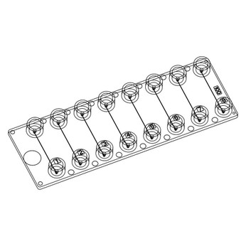 Chip 8 Straight Channels - Luer - Darwin Microfluidics