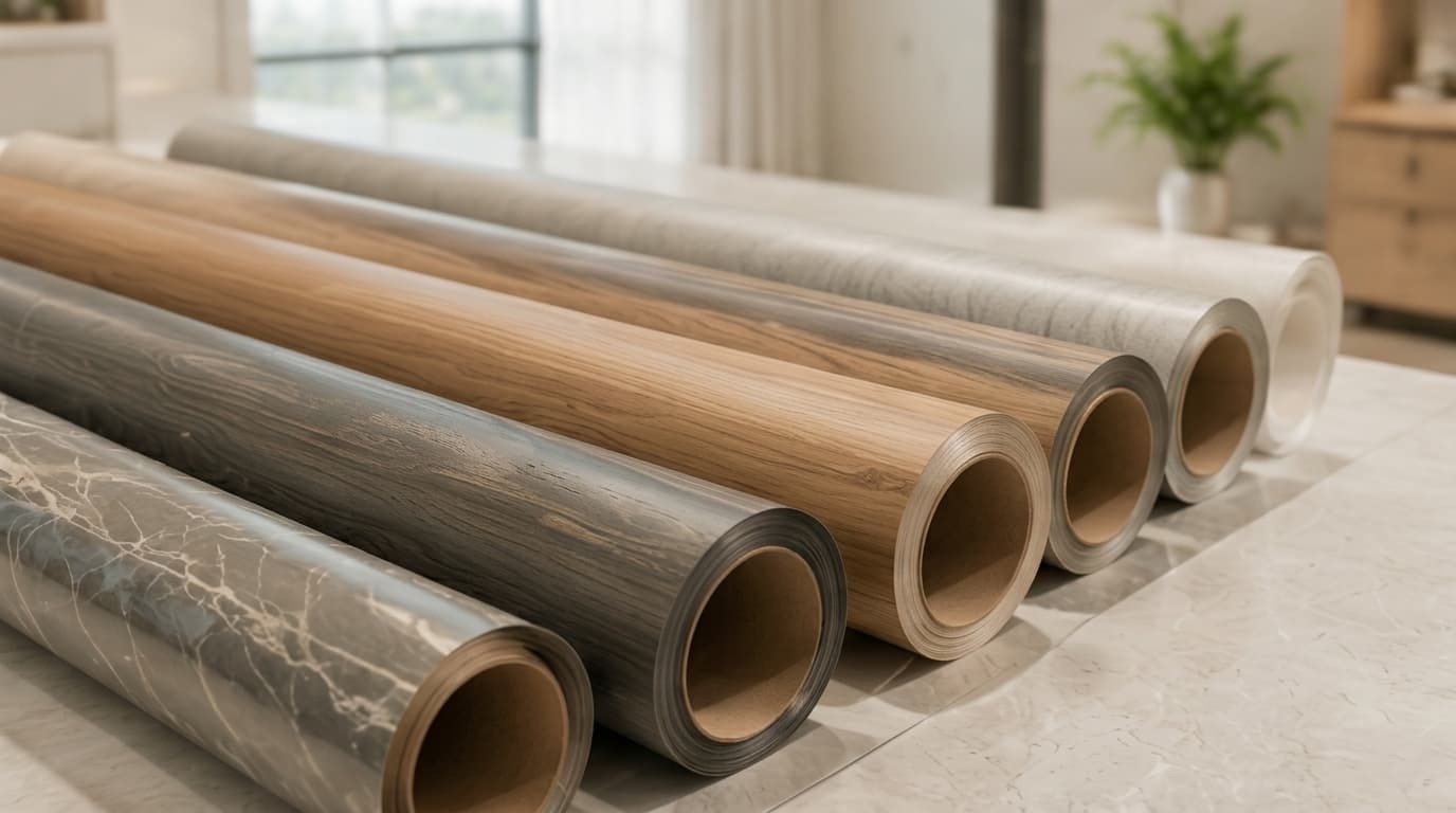Rolls of architectural film material