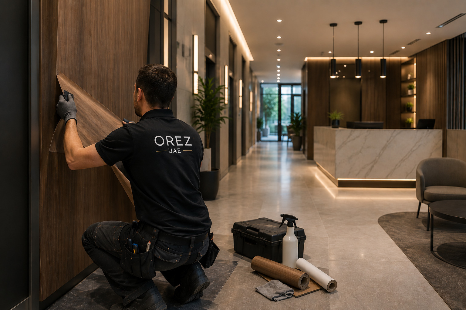 Fast installation of architectural film