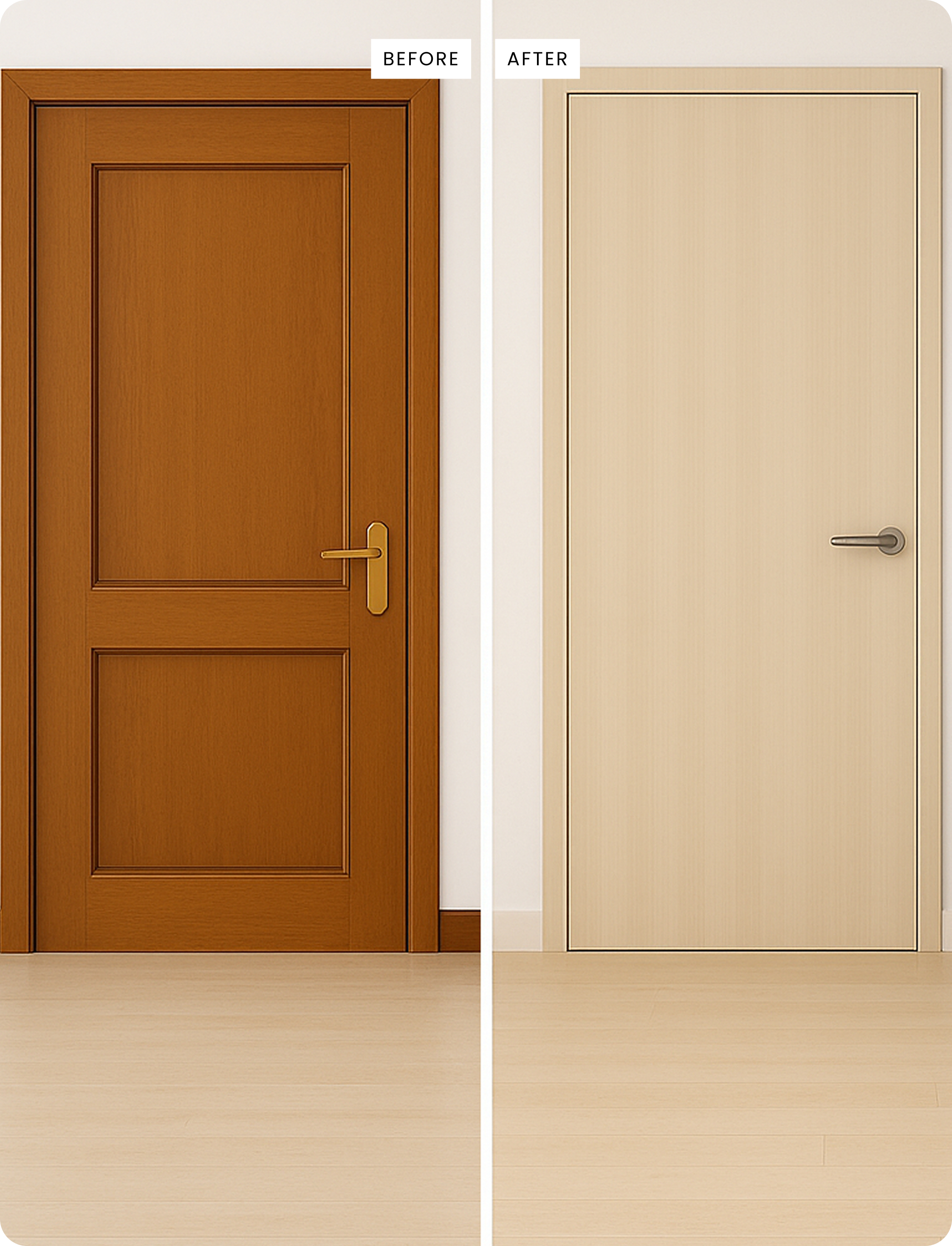 Surface Transformation Before and After