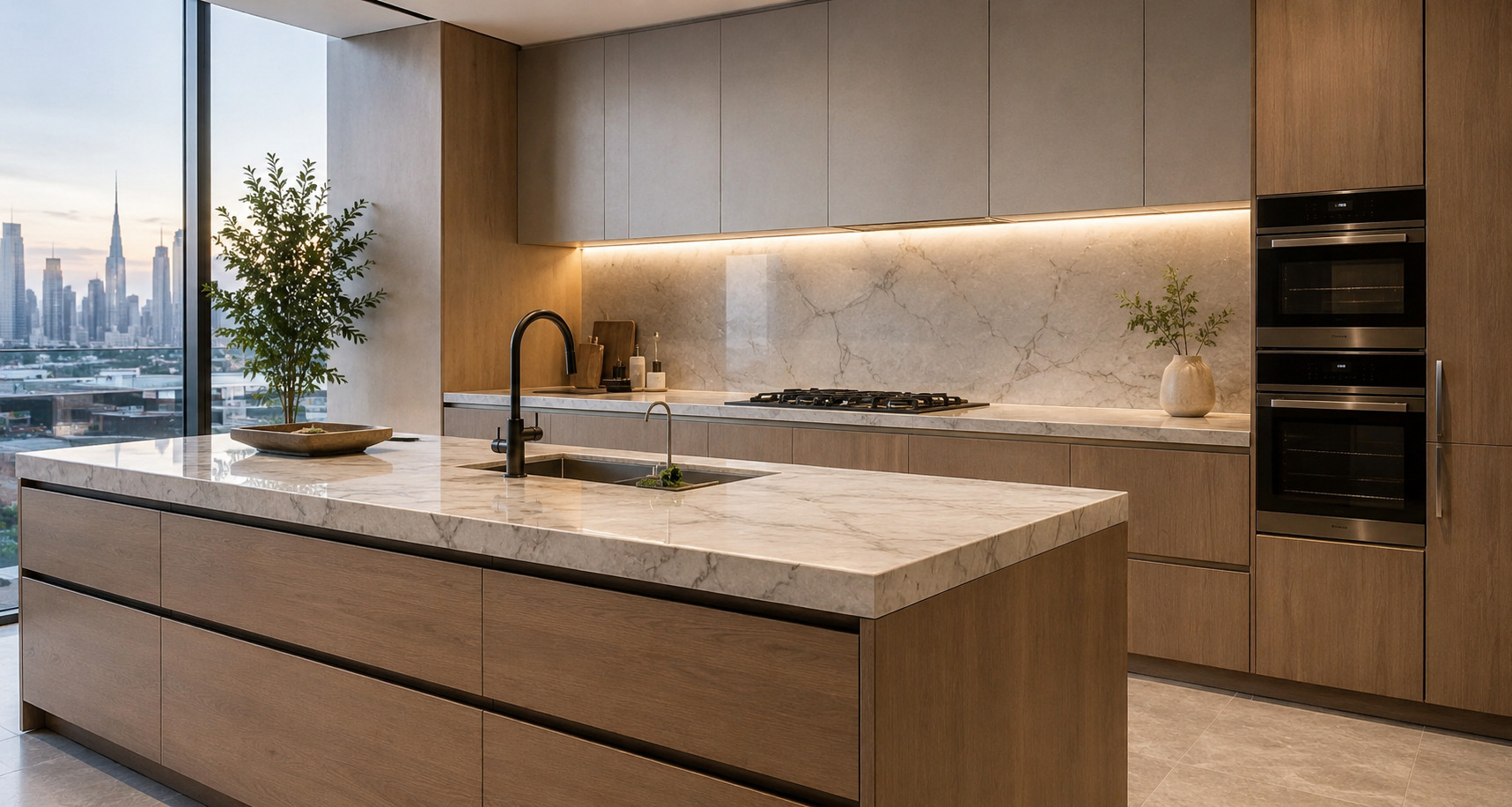 Kitchen wrapping in Dubai — refurbished cabinets and worktops