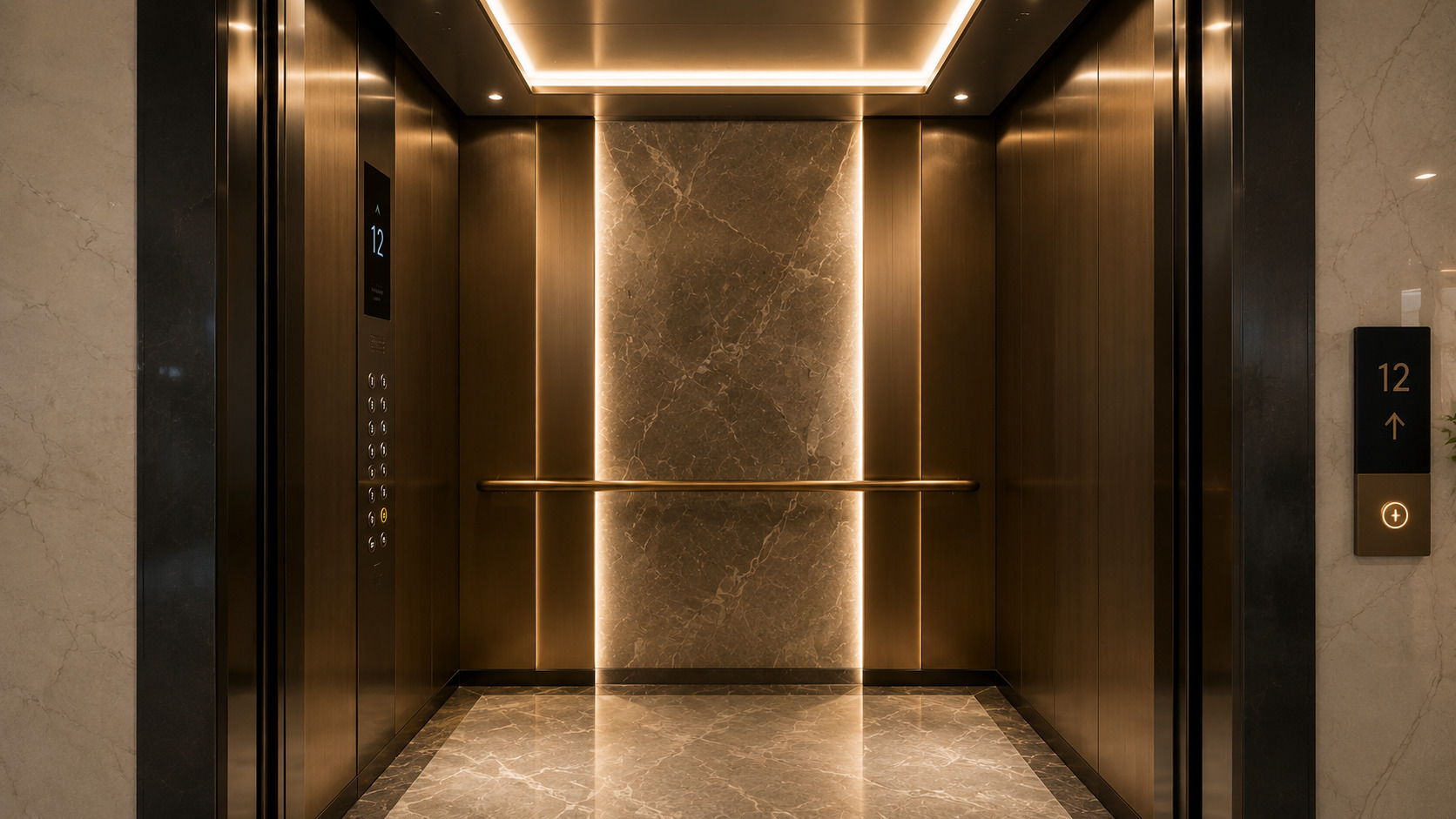Lift interior refurbishment with architectural film