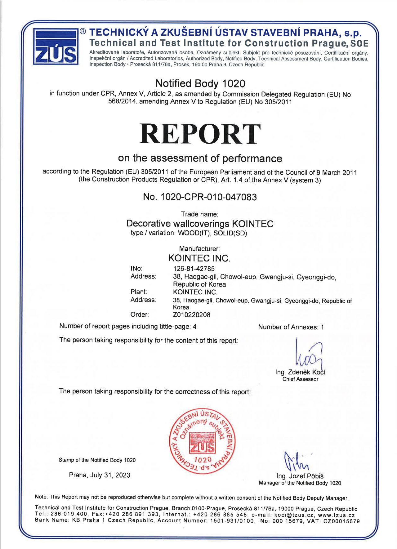 CE Assessment of Performance