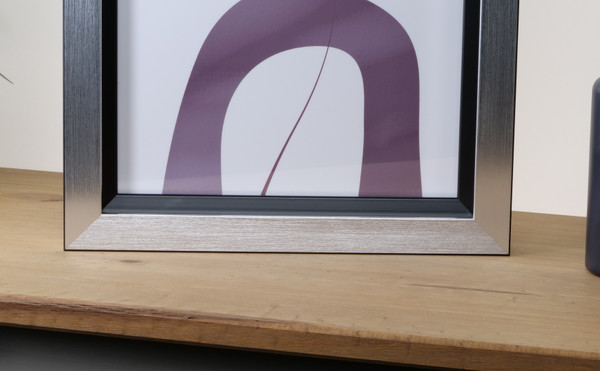 Silver and Black Obsidian Edge Picture Frame