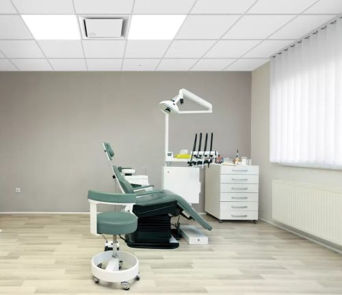 Armstrong VidaShield in-ceiling air purification ceiling in healthcare setting