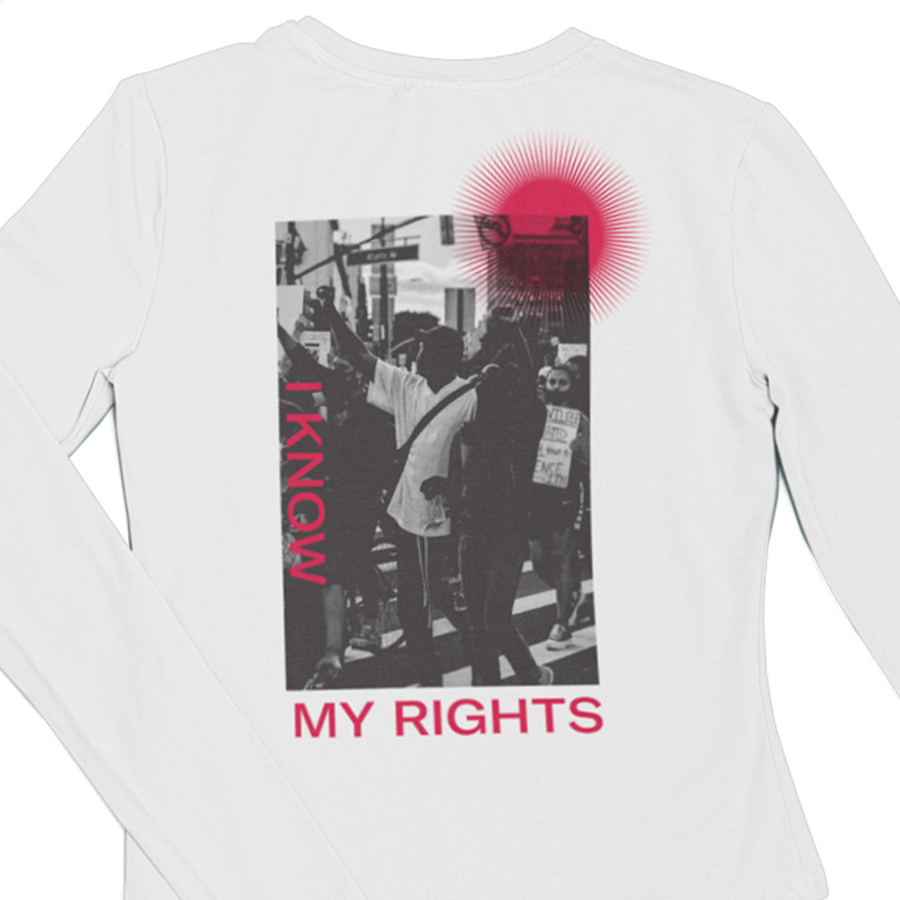I Know My Rights Long Sleeve Tee - White - ACLU