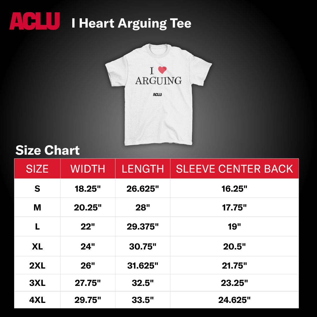 I Heart Arguing Tee - ACLU
