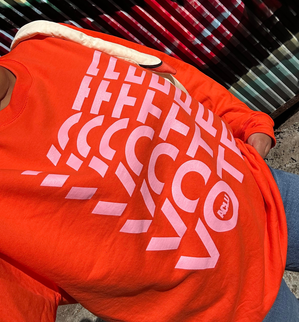 Vote Sweatshirt - Orange - ACLU