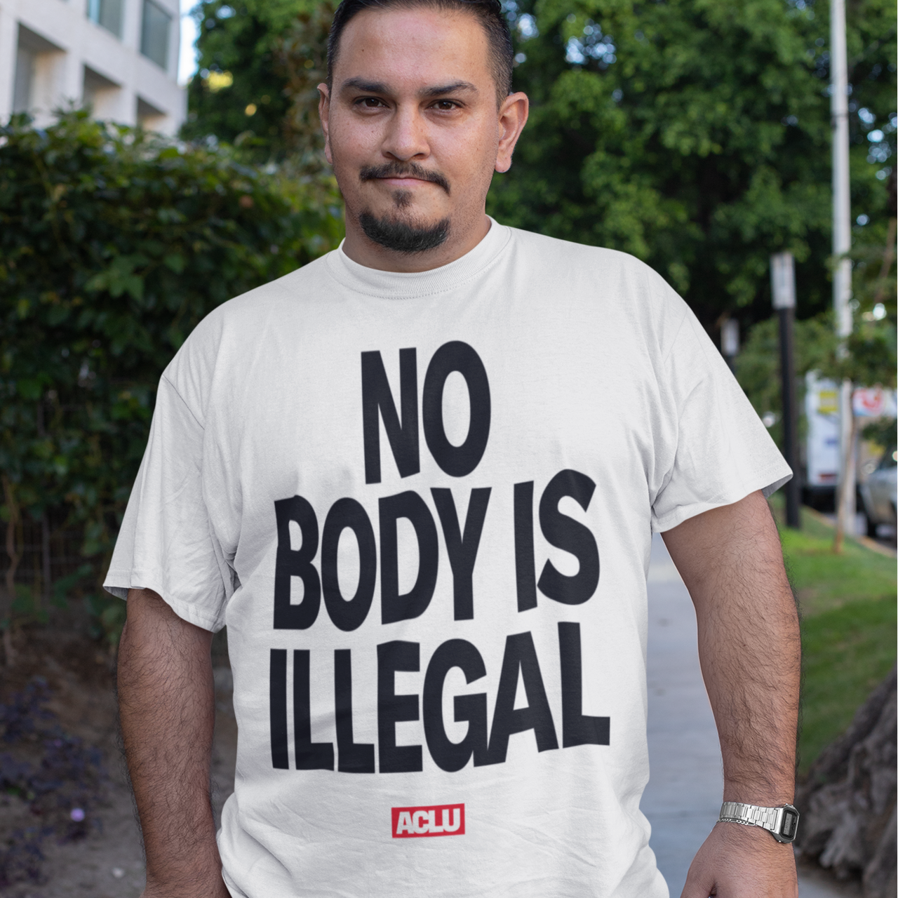No Body Is Illegal Tee - ACLU