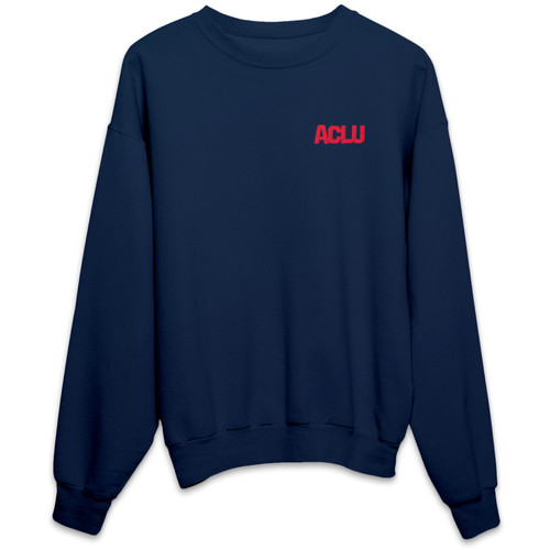 ACLU Stitched Logo Sweatshirt - Navy