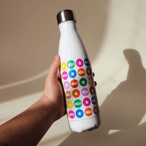 Retro Circles Water Bottle