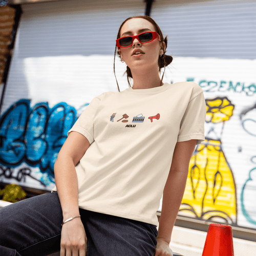 Civil Liberties Icon Tee - Cream