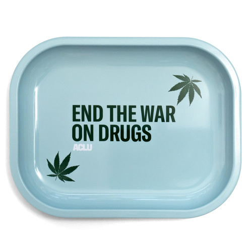 End The War On Drugs Tray - Sky Blue