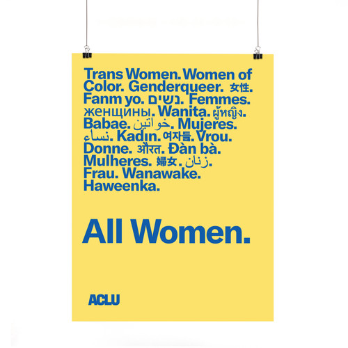 All Women Poster - Yellow