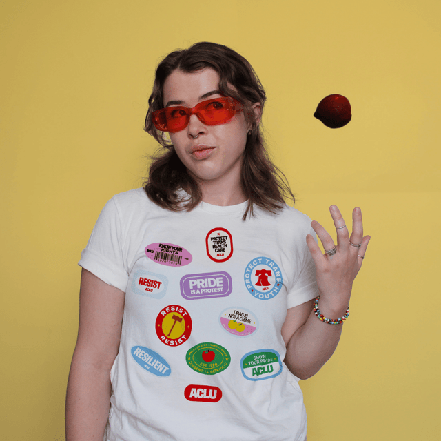 Fruit Sticker Tee - White