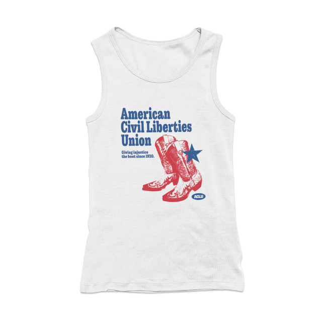 Cowboy Boot Tank - White