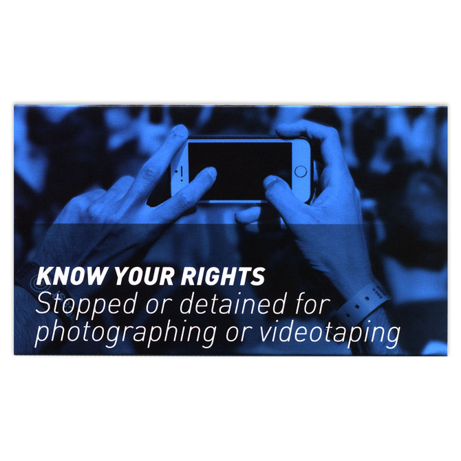 Stopped or Detained for Photographing or Videotaping 25 Pack  Front