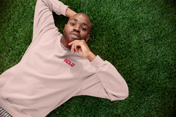 ACLU Stitched Logo Sweatshirt - Peach