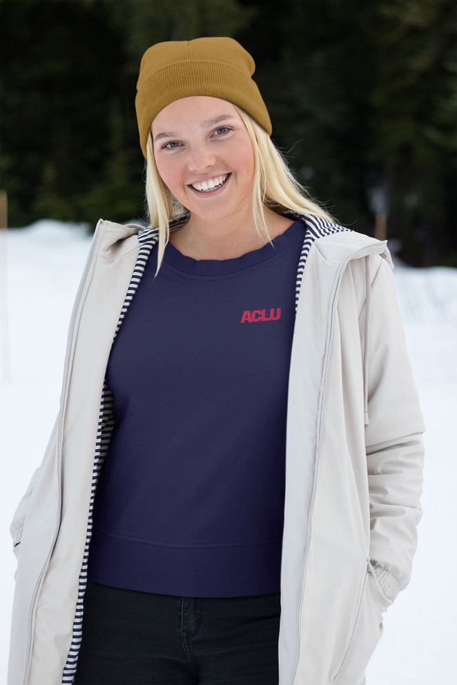 ACLU Stitched Logo Sweatshirt - Navy