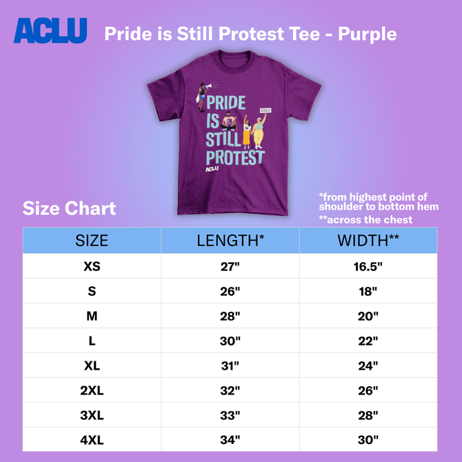 Pride is Still Protest Tee - Purple