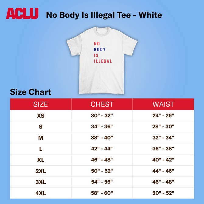 No Body is Illegal Tee - White