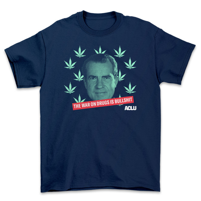 War On Drugs Hemp Tee - Navy