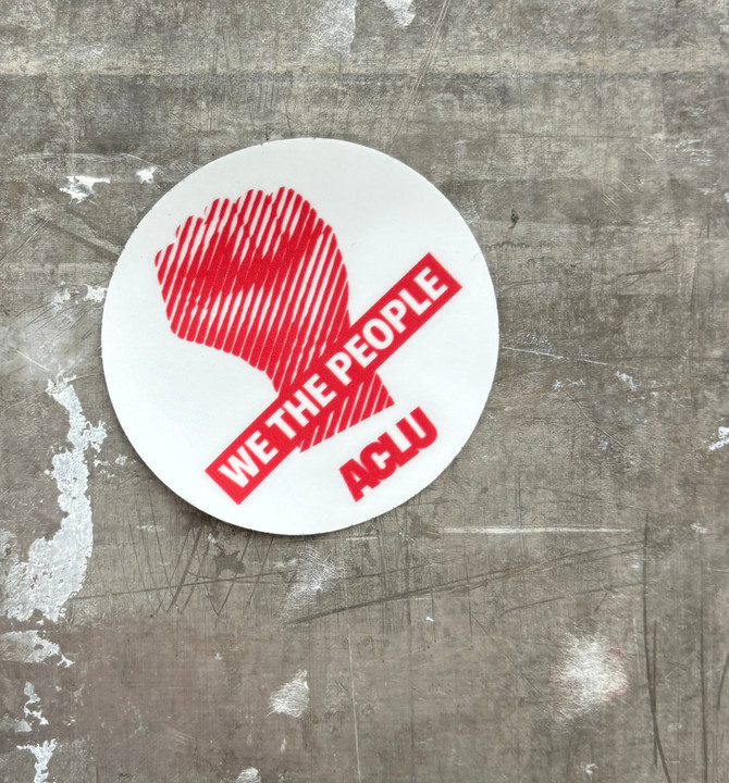 We the People Fist Sticker - Red