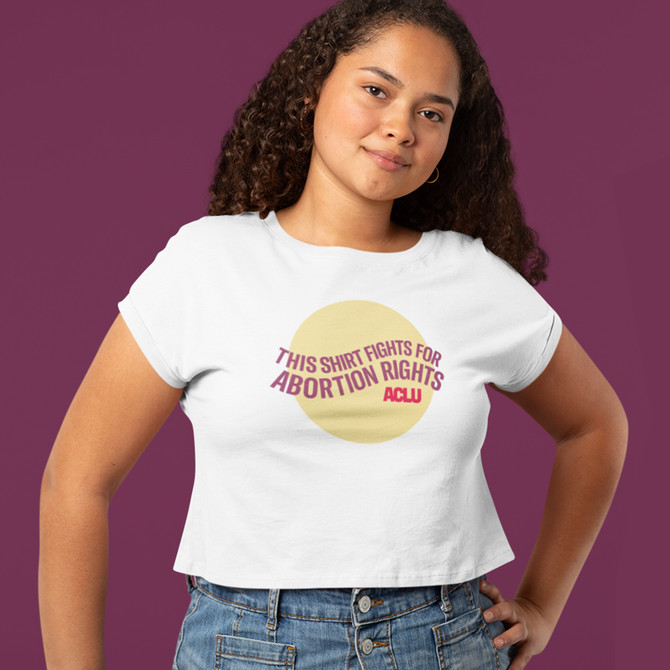 Abortion Rights Crop Top - White