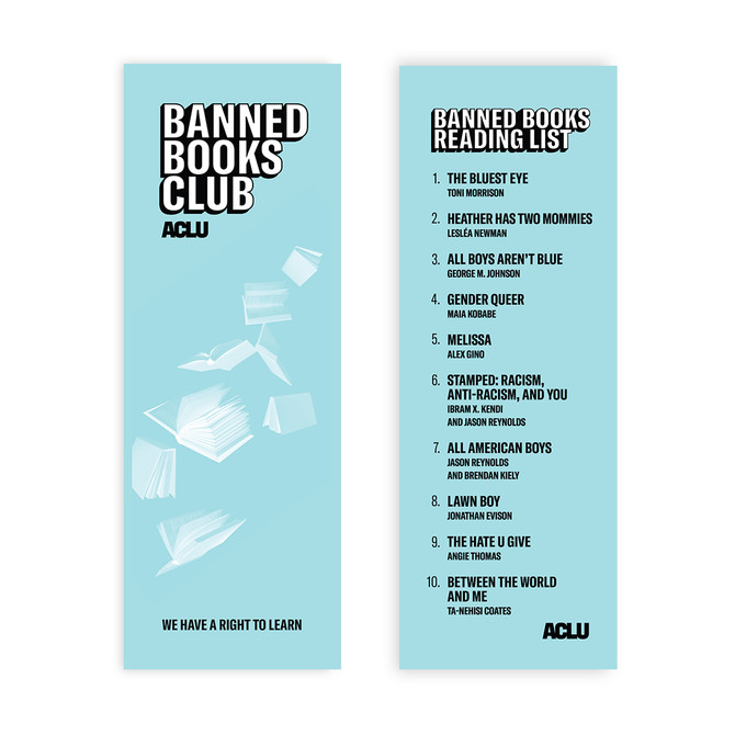 Banned Books Bookmark - Blue 