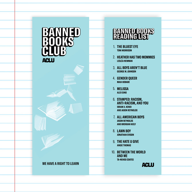 Banned Books Bookmark - Blue 