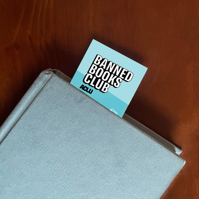 Banned Books Bookmark - Blue 