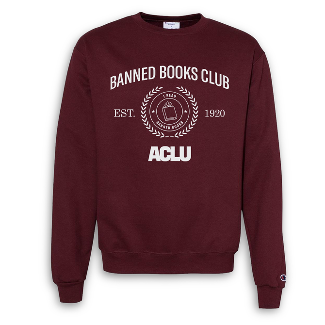 Banned Books Club Crewneck - Maroon 