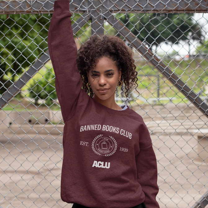 Banned Books Club Crewneck - Maroon 