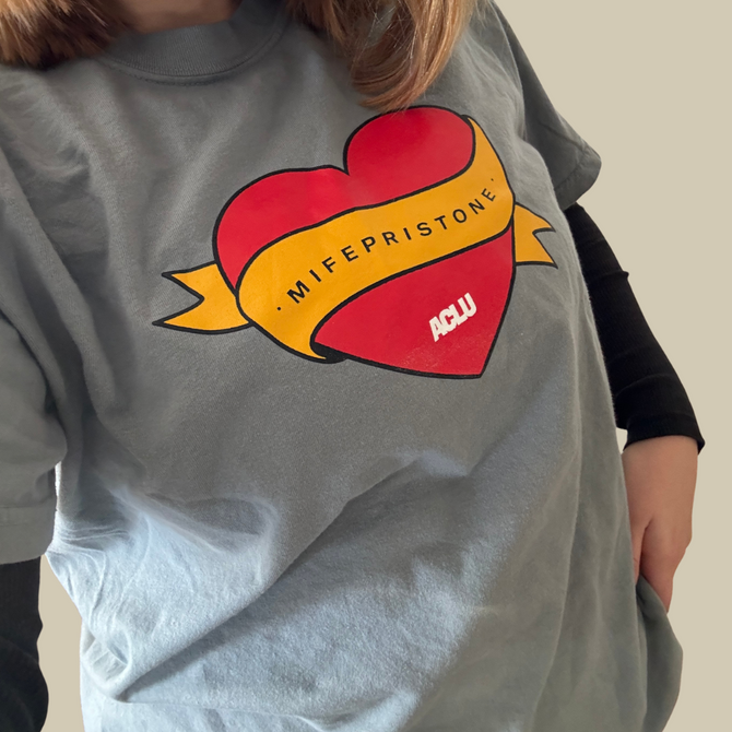 Mife Heart Tee - Grey