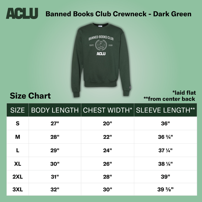 Banned Books Club Crewneck - Dark Green 