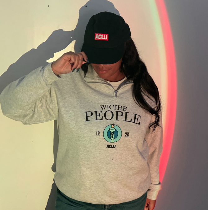 We The People Quarter Zip Sweatshirt