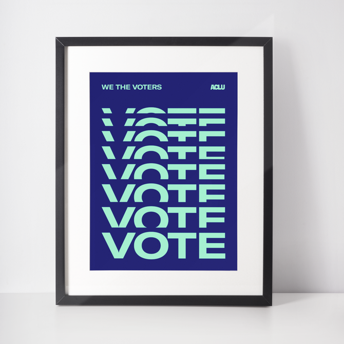 Vote Poster - Navy 18"x24"