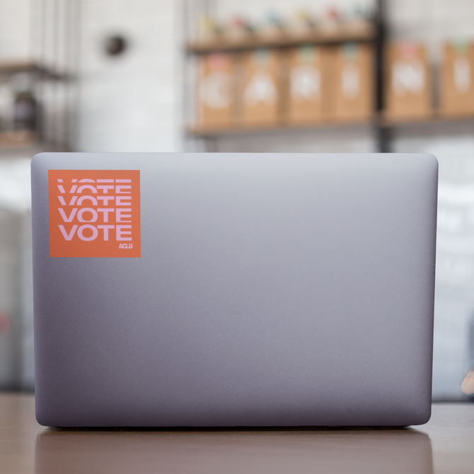 Vote Sticker - Orange