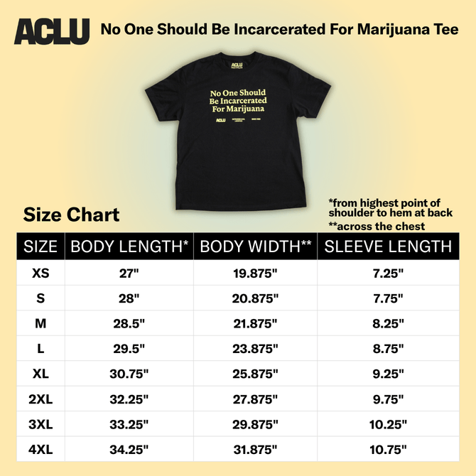 No One Should be Incarcerated for Marijuana Tee