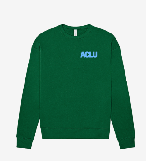 ACLU Stitched Logo Sweatshirt - Kelly Green