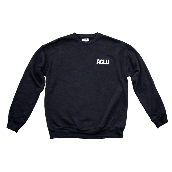 ACLU Stitched Logo Sweatshirt - Black