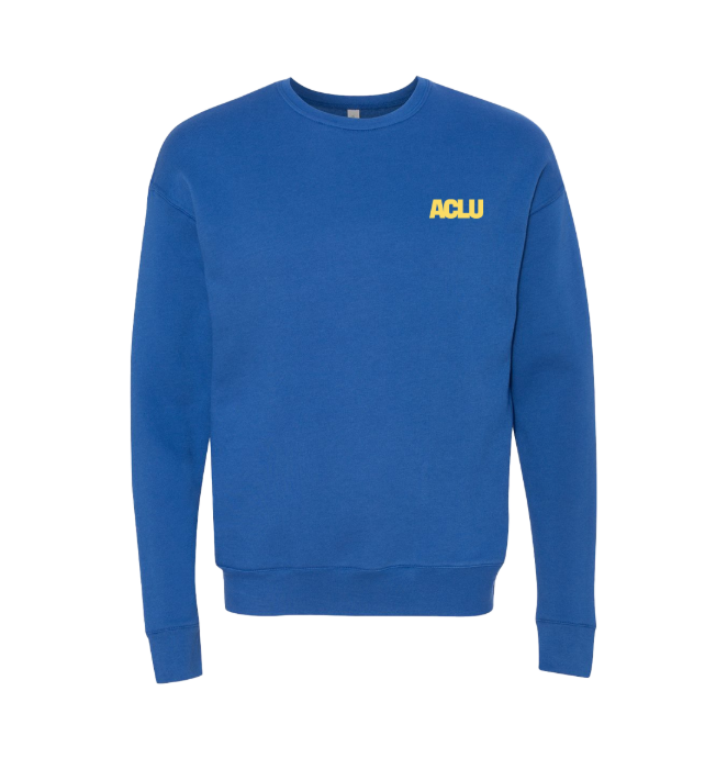 ACLU Stitched Logo Sweatshirt - Royal Blue