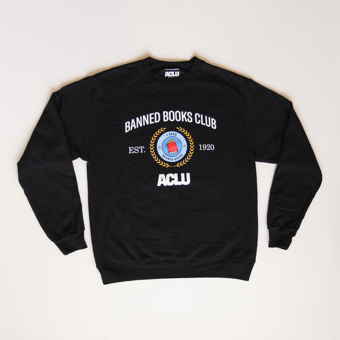 Banned Books Club Crewneck- Black