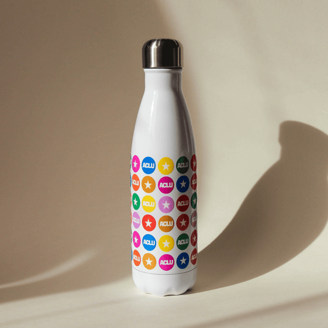 Retro Circles Water Bottle