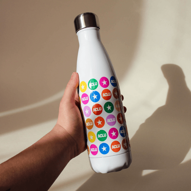 Retro Circles Water Bottle