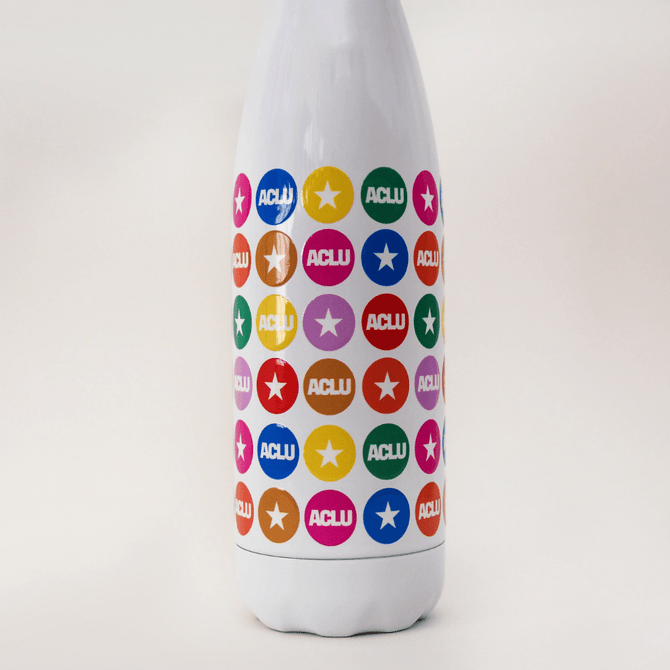 Retro Circles Water Bottle