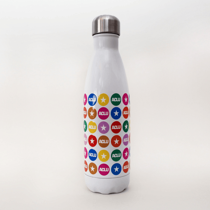 Retro Circles Water Bottle