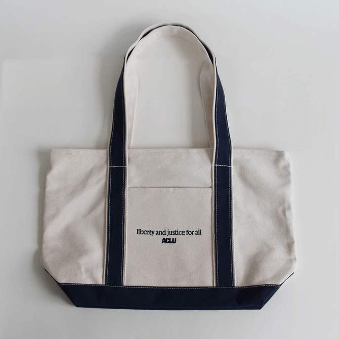 Liberty and Justice Large Boat Tote