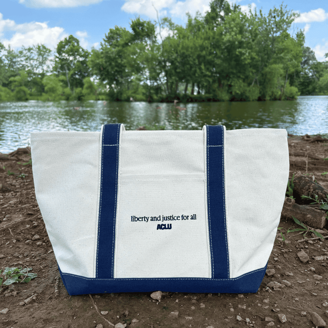 Liberty and Justice Large Boat Tote